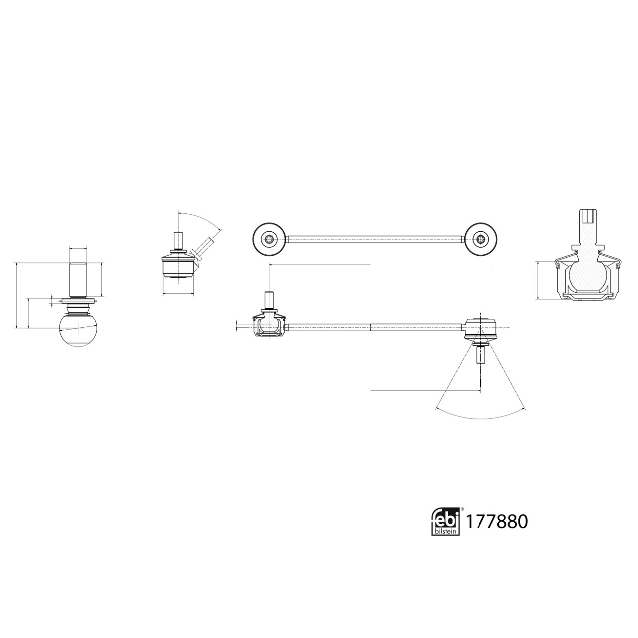 FEBI 177880 Koppelstange Stabilisator VW Crafter MAN TGE 2.0 TDI Vorderachse links