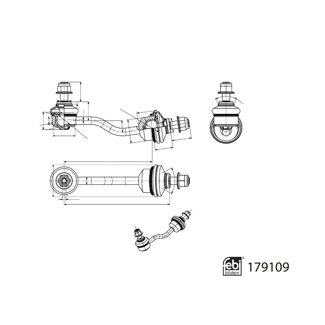 FEBI 179109 Koppelstange Stabilisator TESLA Model X 5YJX Hinterachse 102749100A