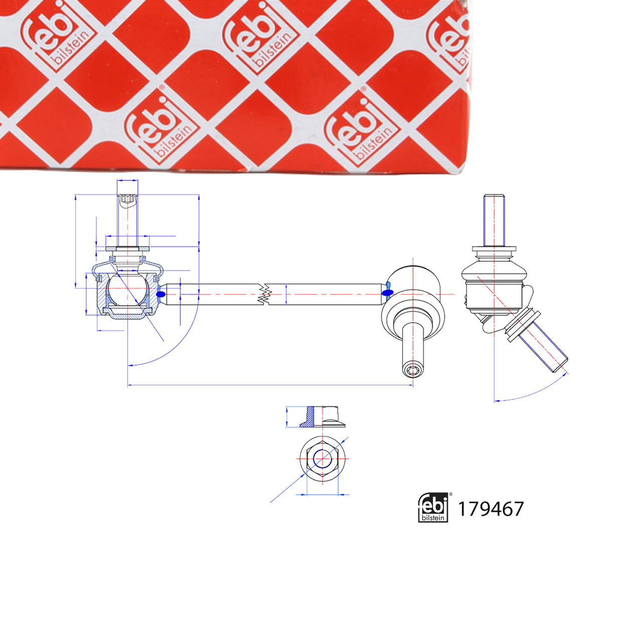 FEBI 179467 Koppelstange Stabilisator TESLA Model 3 Model Y Vorderachse links 104439100D