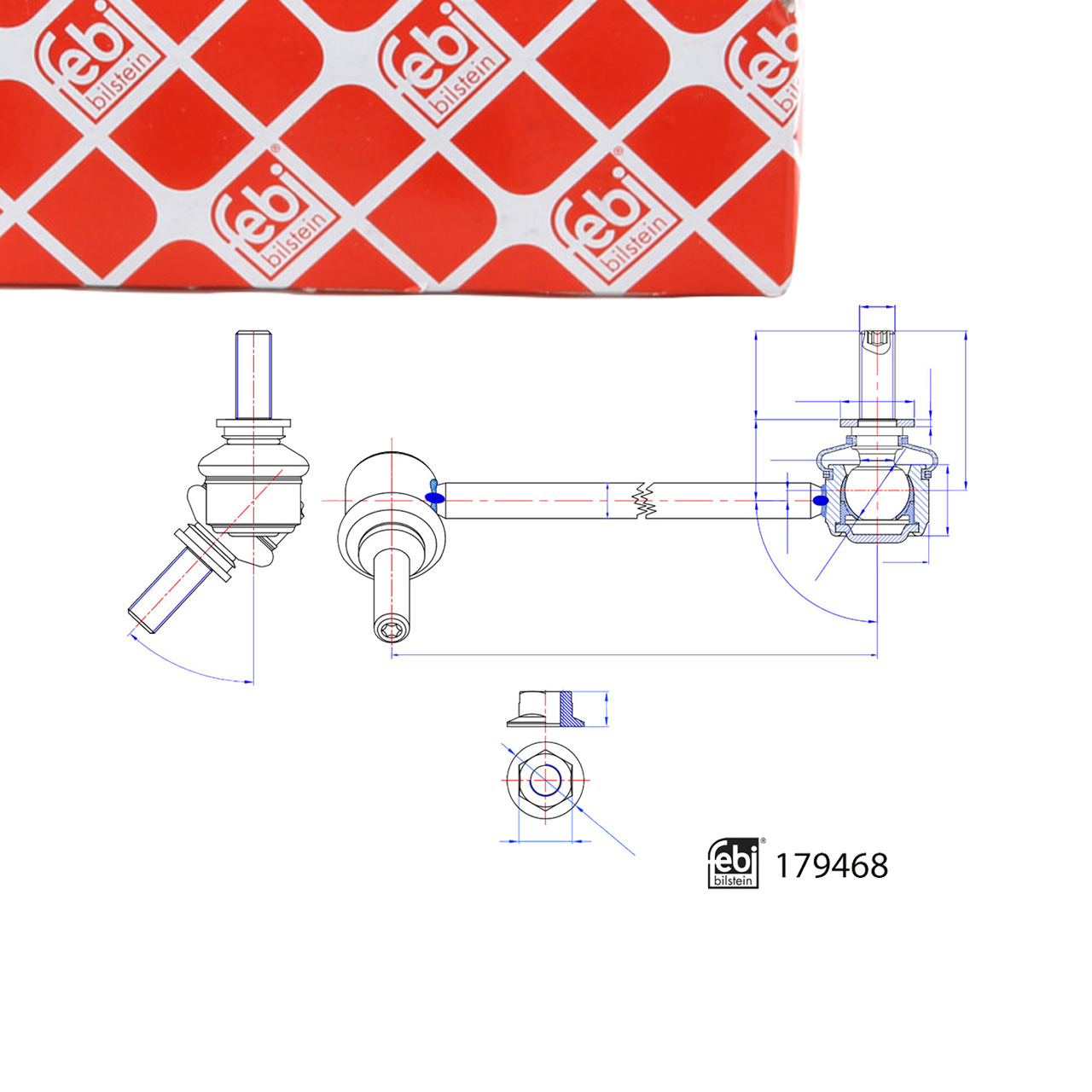 FEBI 179468 Koppelstange Stabilisator TESLA Model 3 Model Y Vorderachse rechts 104439600D