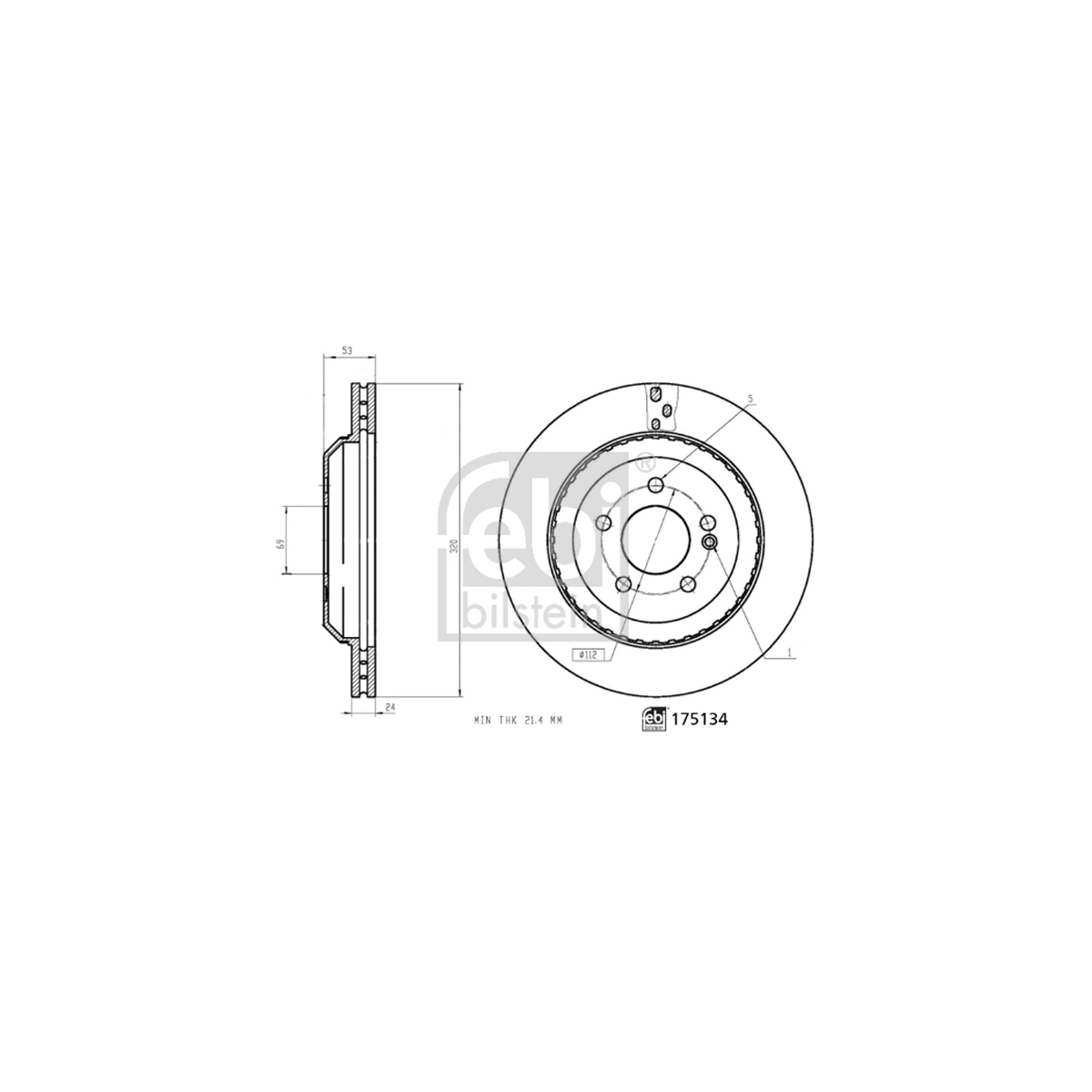 FEBI 175134 Bremsscheiben Satz MERCEDES-BENZ S-Klasse W222 C217 hinten 2224231000