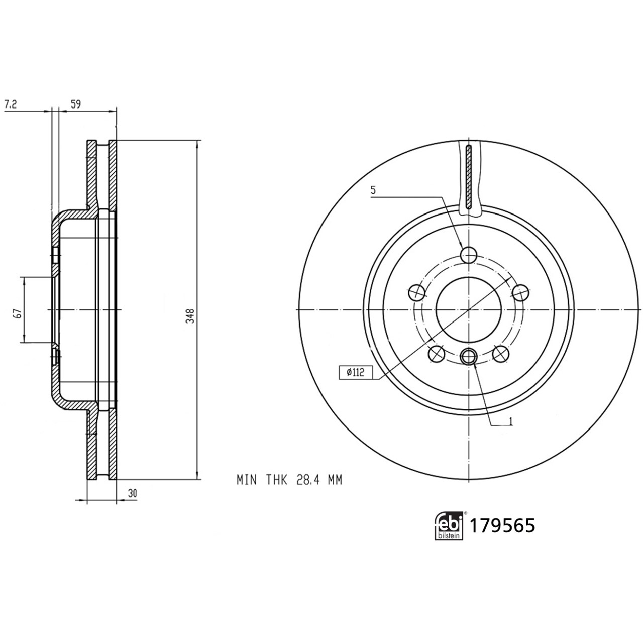 FEBI 179565 Bremsscheiben Satz BMW G20 G21 G23 G32 G11 G12 X3 X4 X5 vorne 34108853555