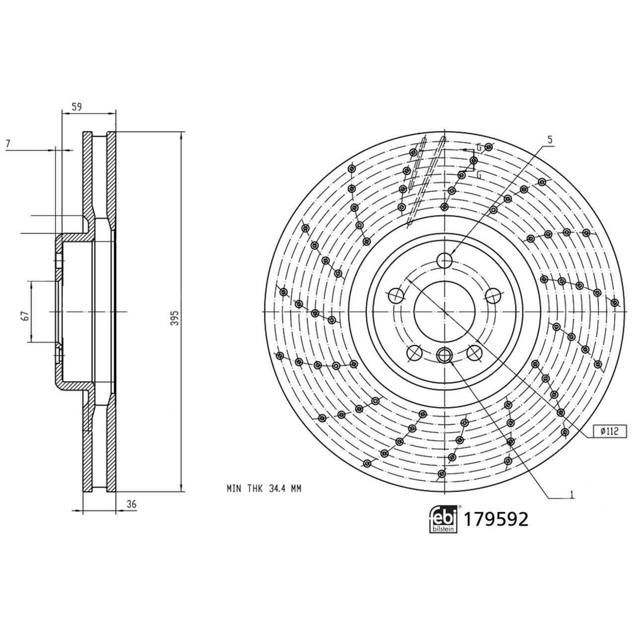 FEBI Bremsscheiben Satz BMW 5er G30 G31 6er G32 7er G11 G12 8er G14-16 X6 G06 vorne