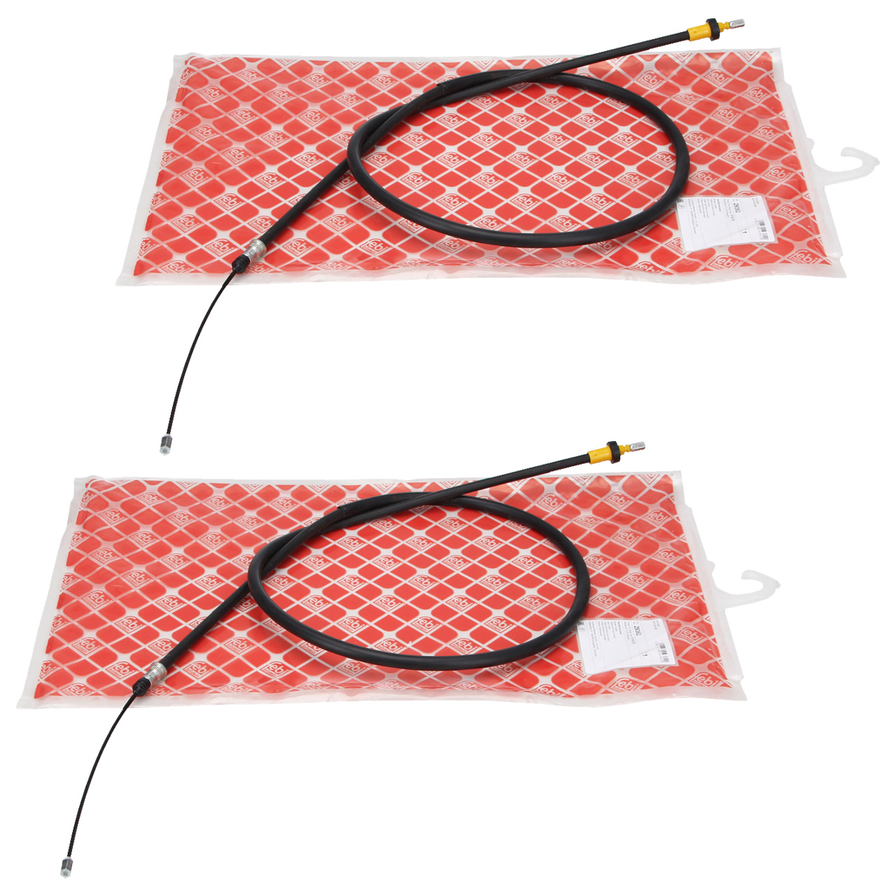 2x FEBI 29362 Handbremsseil Bremsseil PEUGEOT 206 mit Scheibenbremse hinten 4745.N5