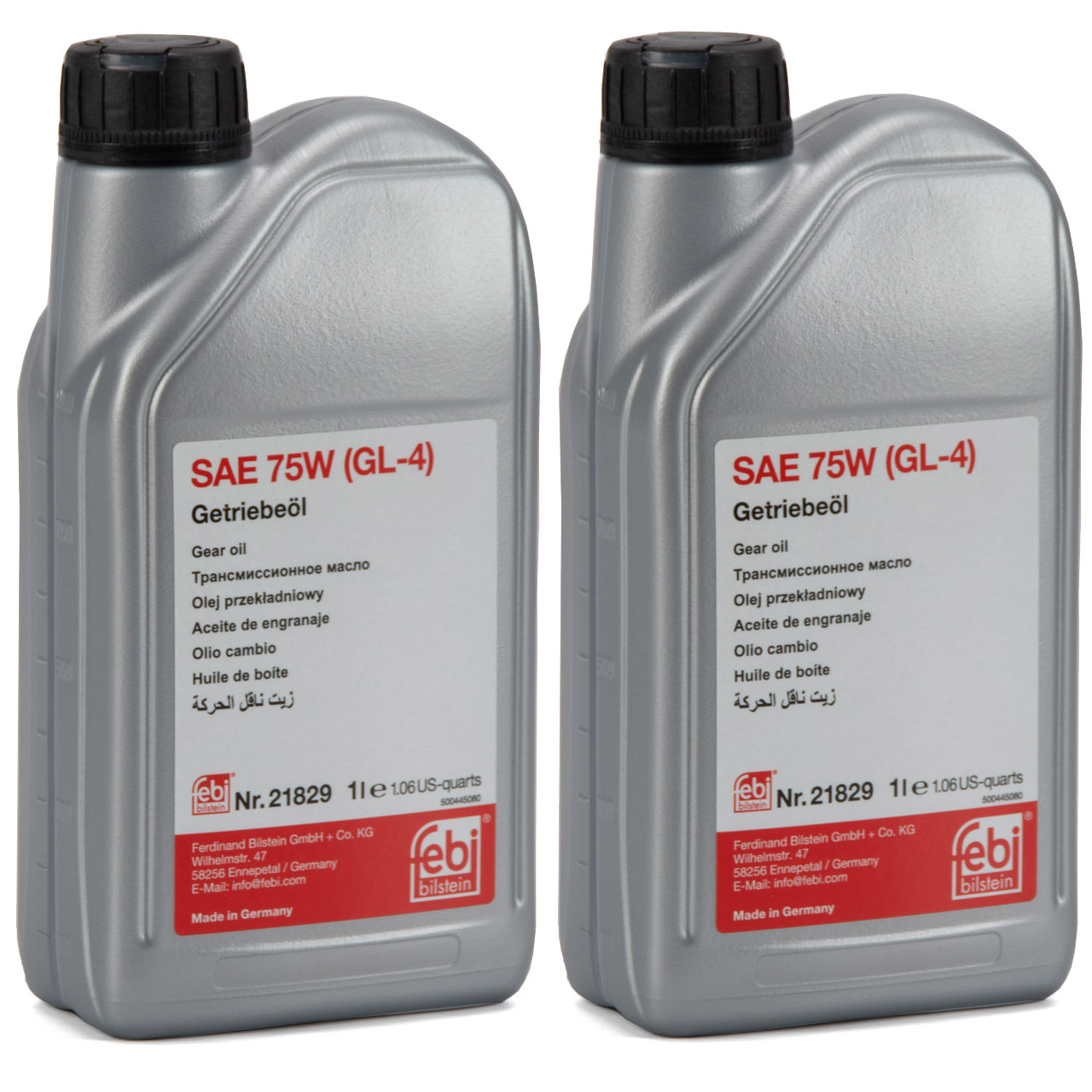 2L 2 Liter FEBI 21829 Getriebeöl 75W GL-4 GELB für AUDI FORD MERCEDES VOLVO VW