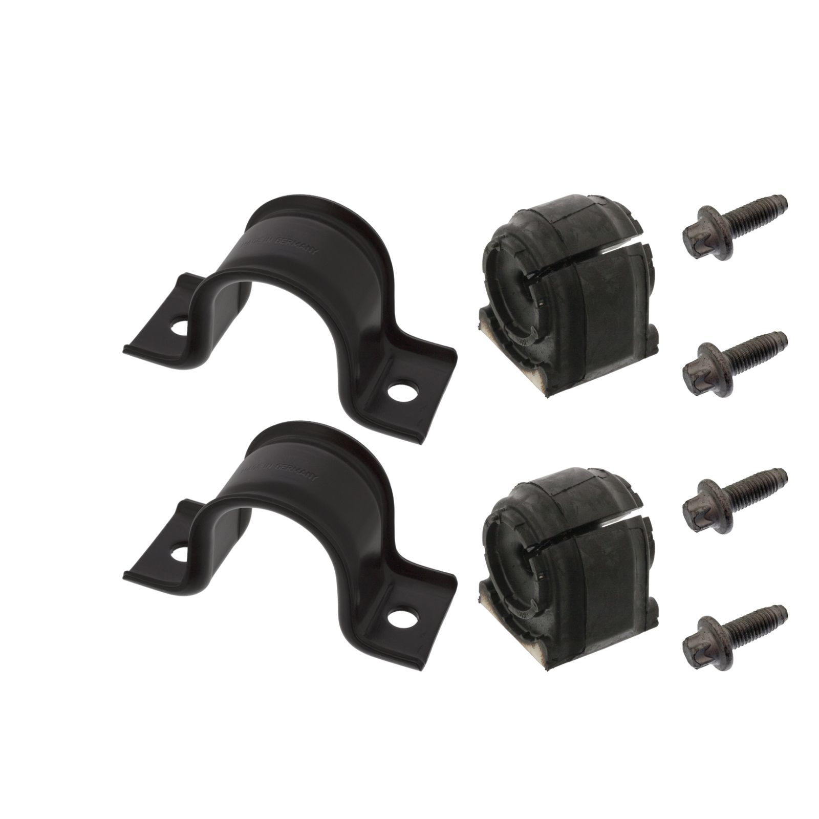 2x FEBI 45876 Stabilisatorlager + Halterung MERCEDES Sprinter 3,5-t 5-t B906 hinten