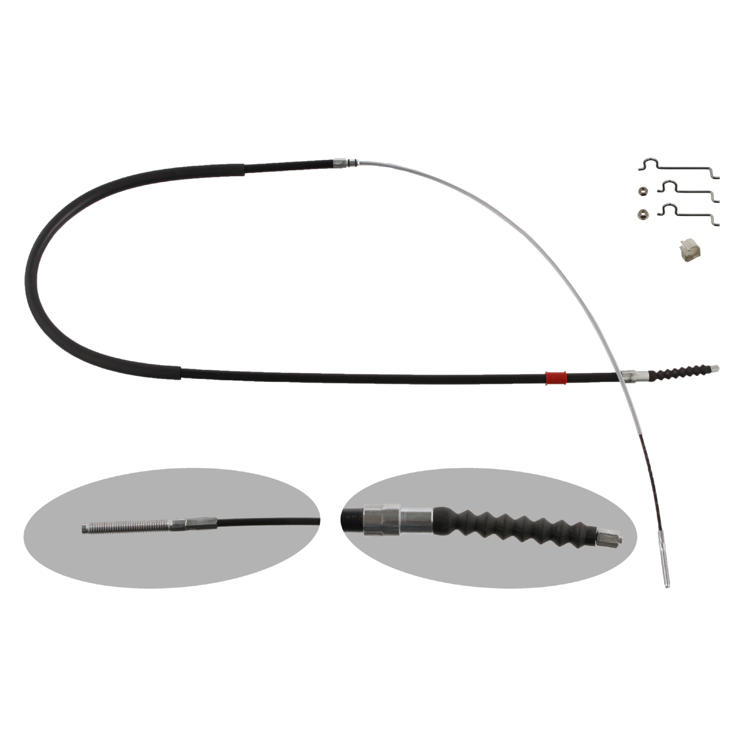 FEBI 36674 Handbremsseil Bremsseil Feststellbremse BMW 5er E39 hinten rechts