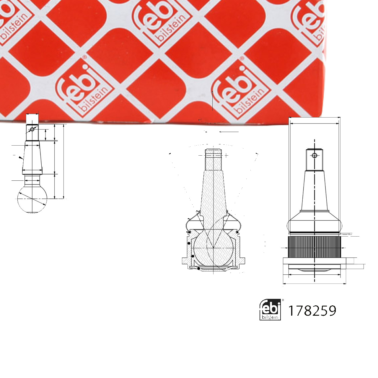 FEBI 178259 Traggelenk Führungsgelenk NISSAN Juke F15 Leaf ZE0 Vorderachse 545011KA1BSK