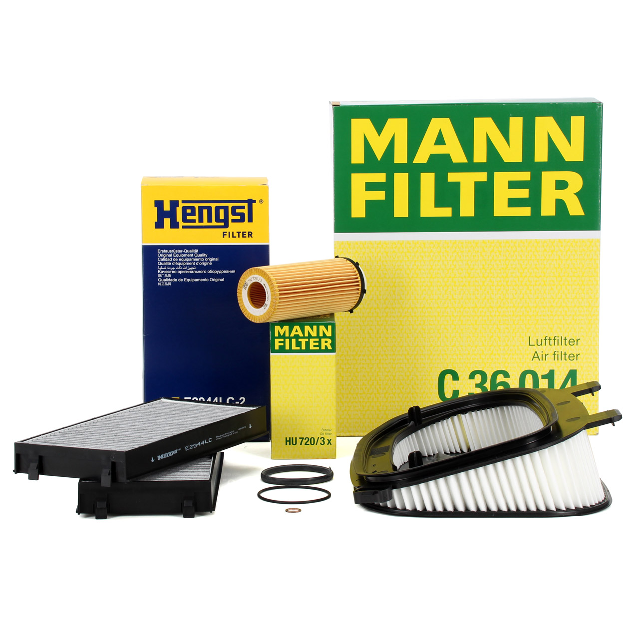 MANN / HENGST Filter-Set 3-tlg BMW X5 E70 X6 E71 E72 xDrive30d xDrive40d N57 211-306 PS