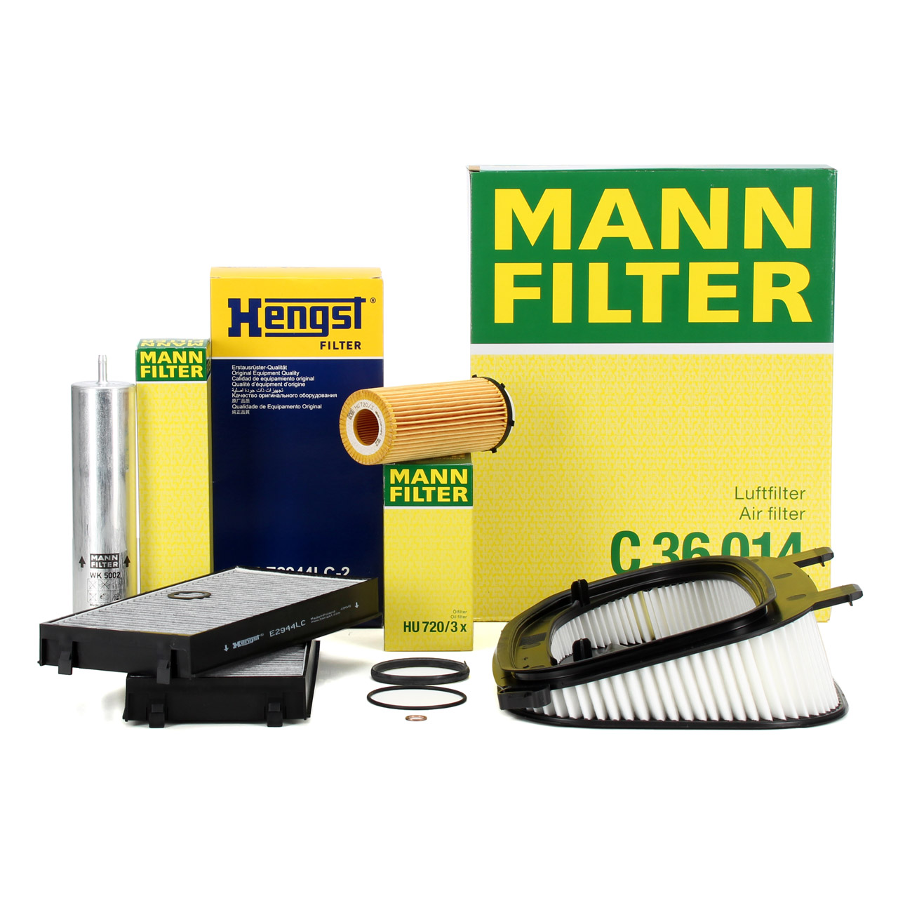 MANN / HENGST Filter-Set 4-tlg BMW X5 E70 X6 E71 E72 xDrive30d xDrive40d N57 211-306 PS