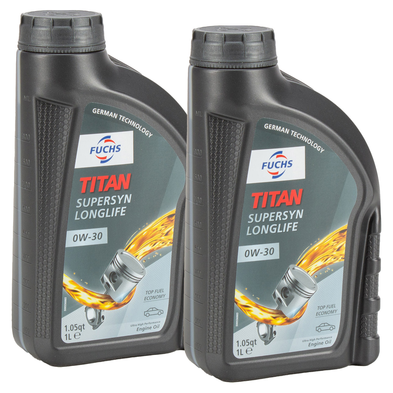 2L 2 Liter FUCHS TITAN SUPERSYN LONGLIFE 0W-30 Motoröl Öl MB 229.5 VW 502/505.00