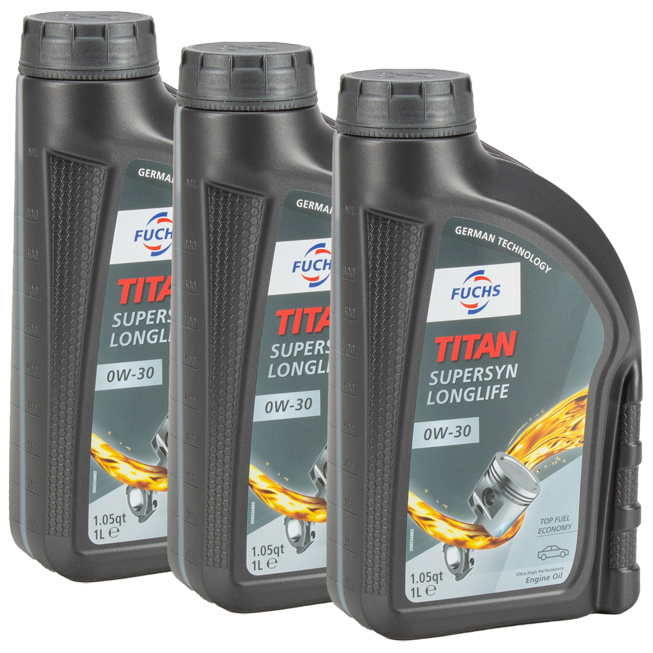 3L 3 Liter FUCHS TITAN SUPERSYN LONGLIFE 0W-30 Motoröl Öl MB 229.5 VW 502/505.00