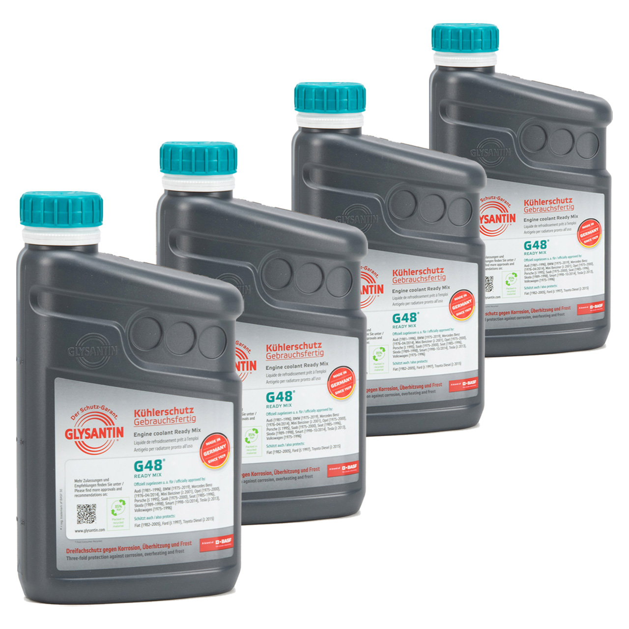 4L 4 Liter BASF GLYSANTIN Frostschutz Kühlerfrostschutz Ready Mix