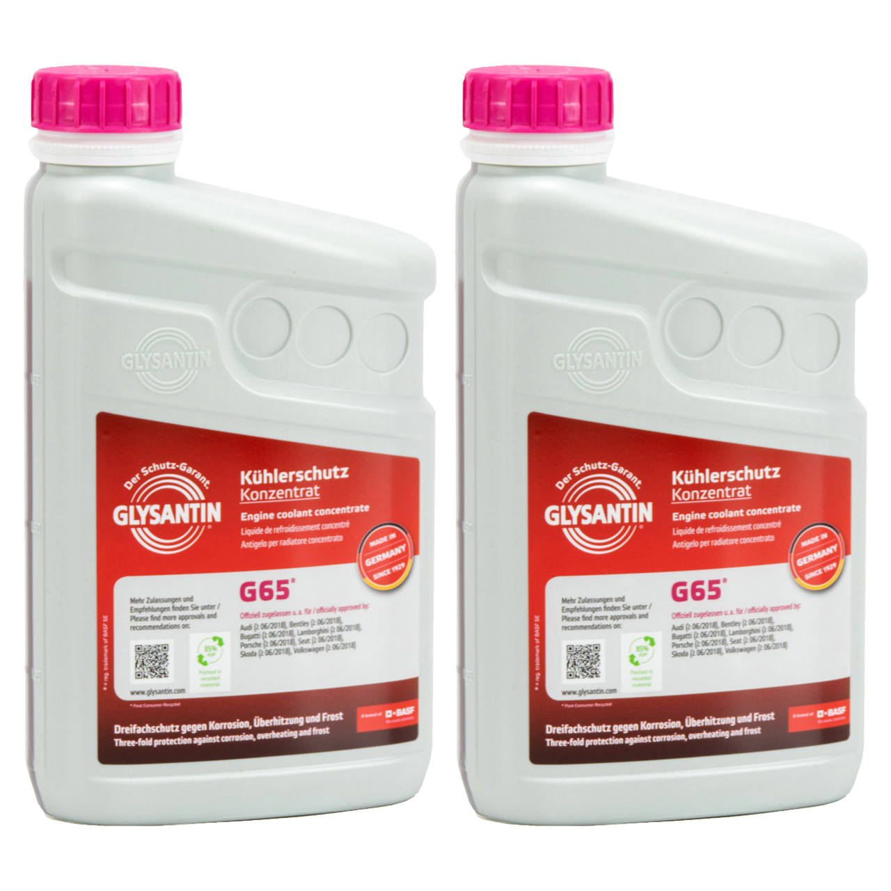 2L 2 Liter BASF GLYSANTIN Frostschutz Kühlerfrostschutz Konzentrat G65 PINK