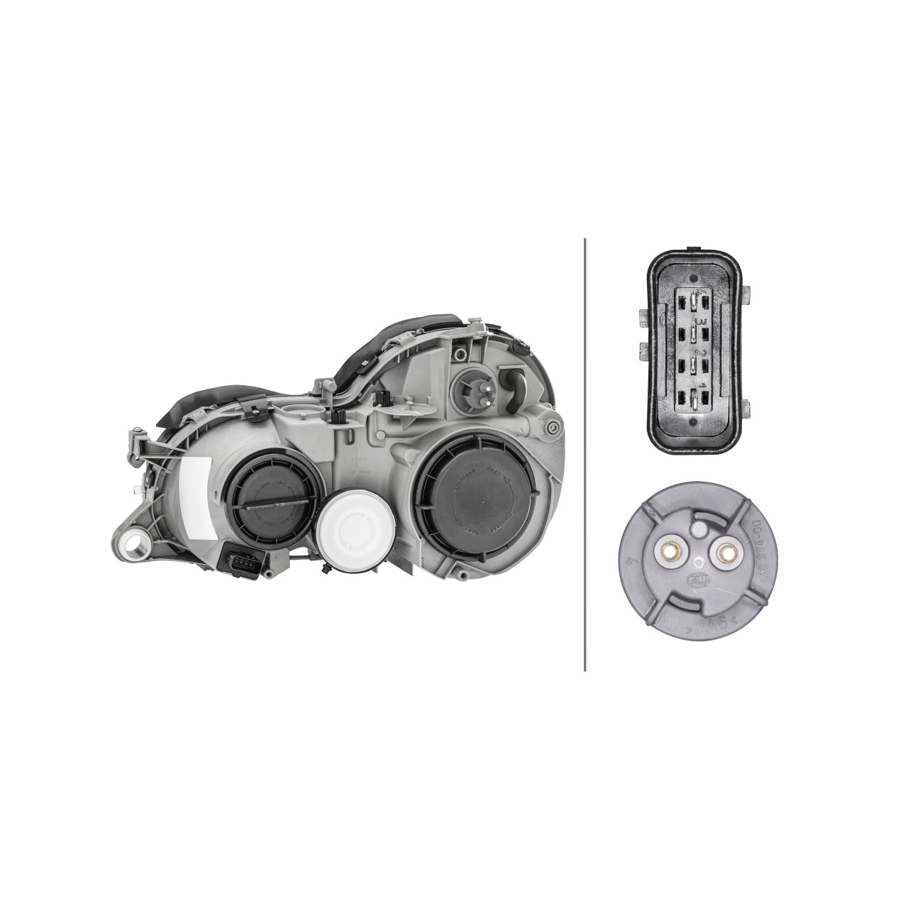 HELLA HALOGEN Scheinwerfer + Leuchtmittel MERCEDES CLK C208 A208 rechts 2088200261