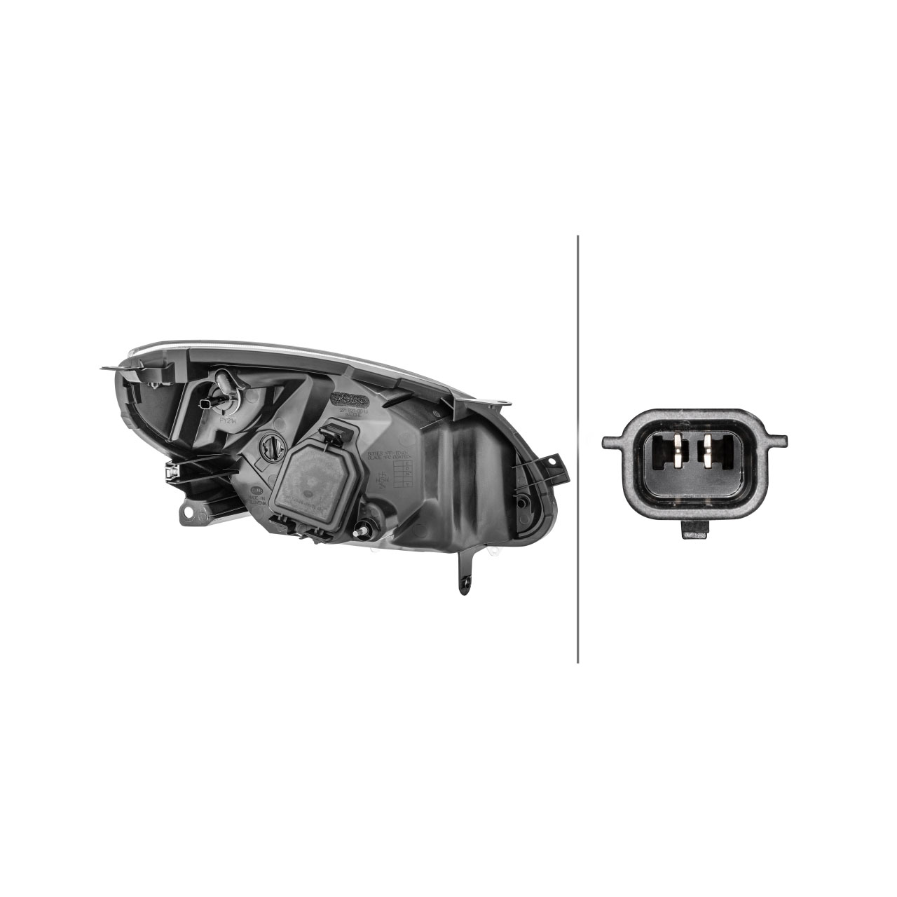 HELLA 1E7271510-311 HALOGEN H4 Scheinwerfer RENAULT Twingo 2 bis 12.2011 links