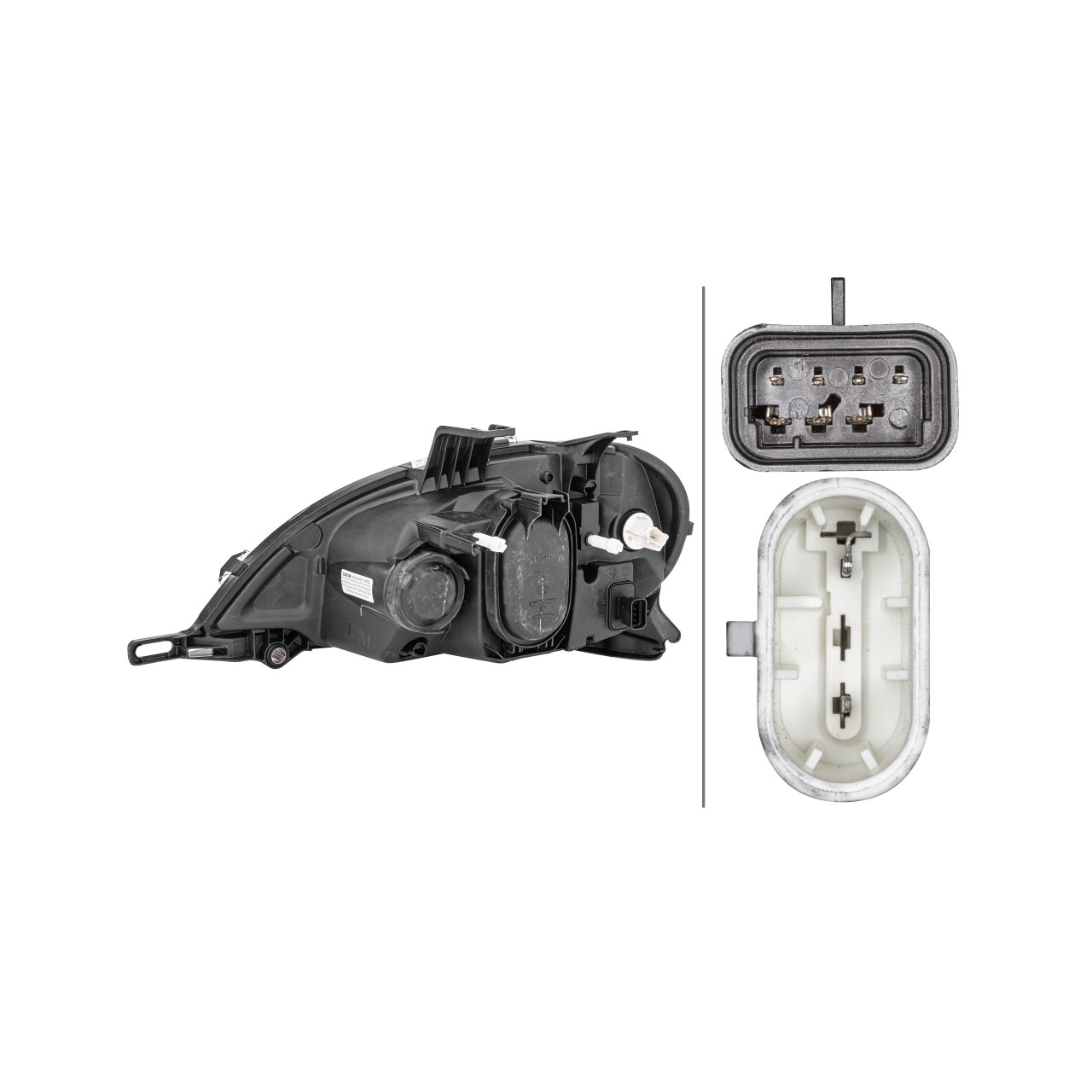 HELLA HALOGEN Scheinwerfer + Leuchtmittel MERCEDES M-Klasse W163 bis 09.2001 rechts