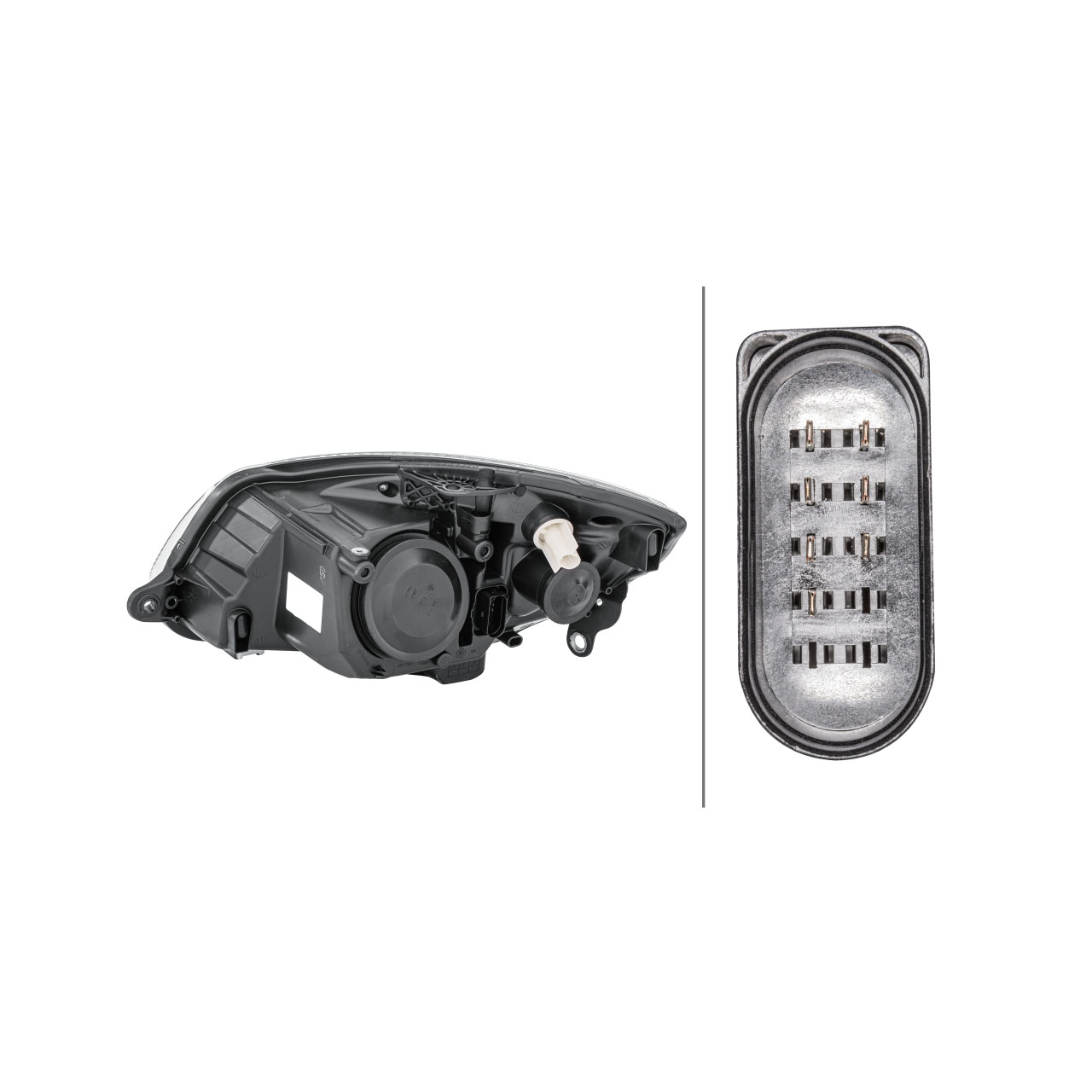 HELLA 1ED247025-221 HALOGEN H4 Scheinwerfer SKODA Fabia 2 Roomster bis 03.2010 rechts