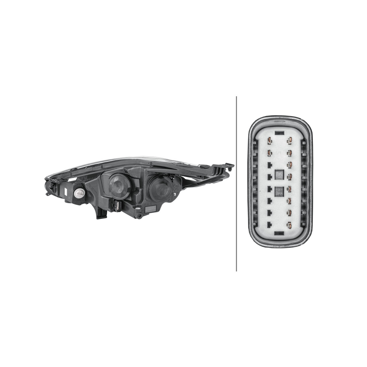 HELLA 1EE354803-021 HALOGEN Scheinwerfer FORD Fiesta 6 MK6 ab 01.2013 rechts