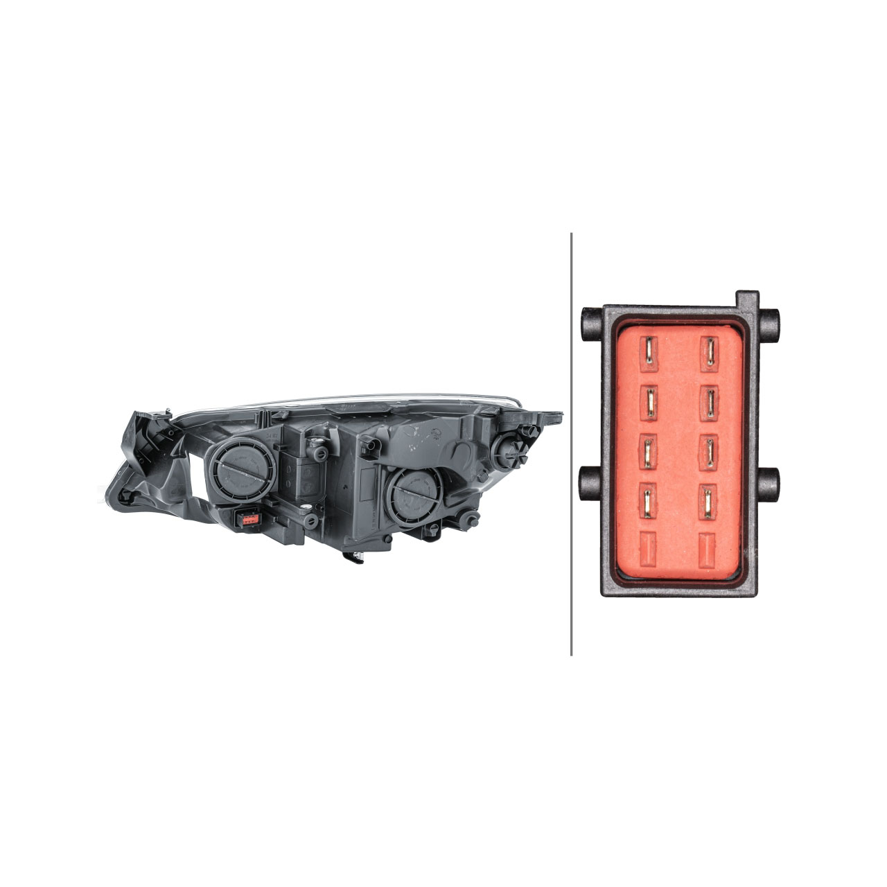 HELLA 1EG010011681 HALOGEN H7/H7 Scheinwerfer + Leuchtmittel OPEL Astra J rechts 1216729