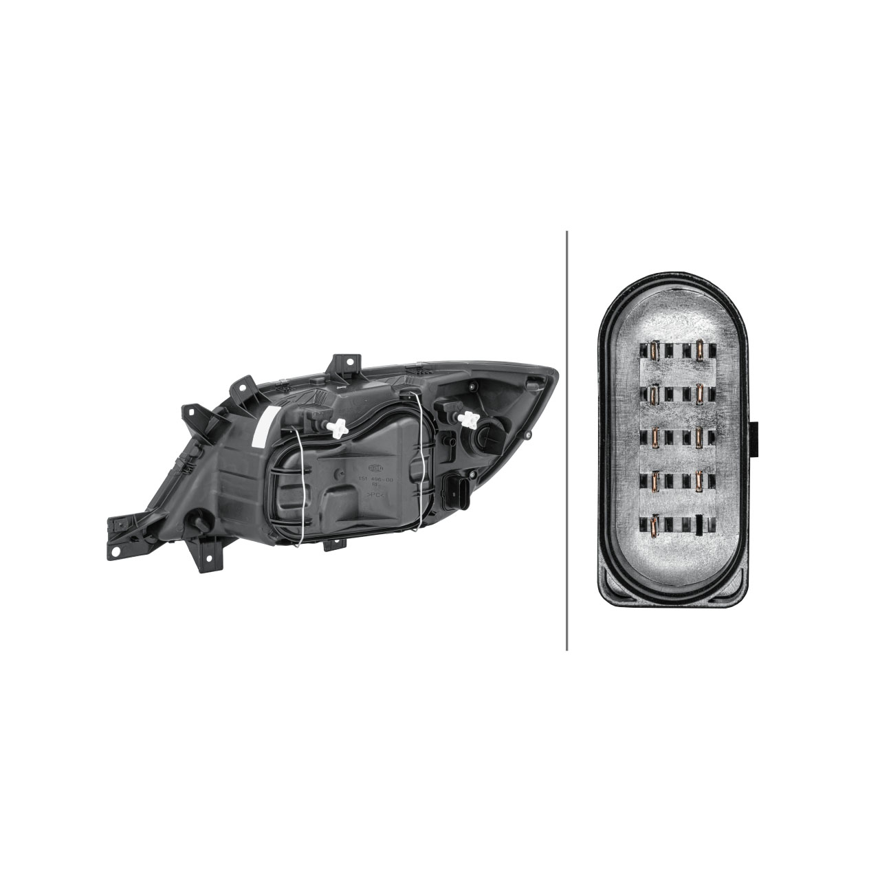 HELLA HALOGEN Scheinwerfer + Leuchtmittel MERCEDES Sprinter 901-905 ab 08.2002 rechts