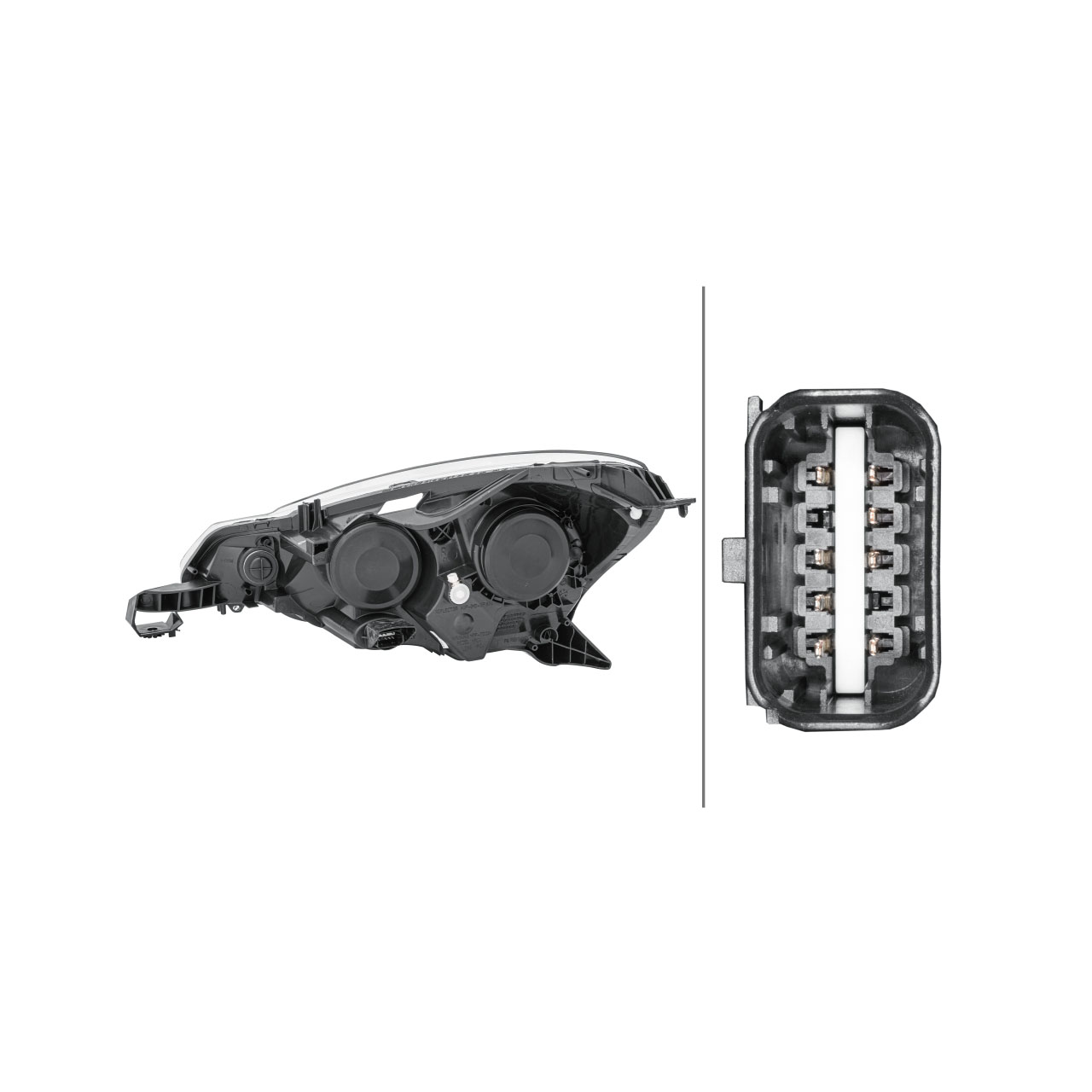 HELLA 1EJ354674-021 HALOGEN Scheinwerfer CITROEN C3 II (SC_) bis 02.2013 rechts