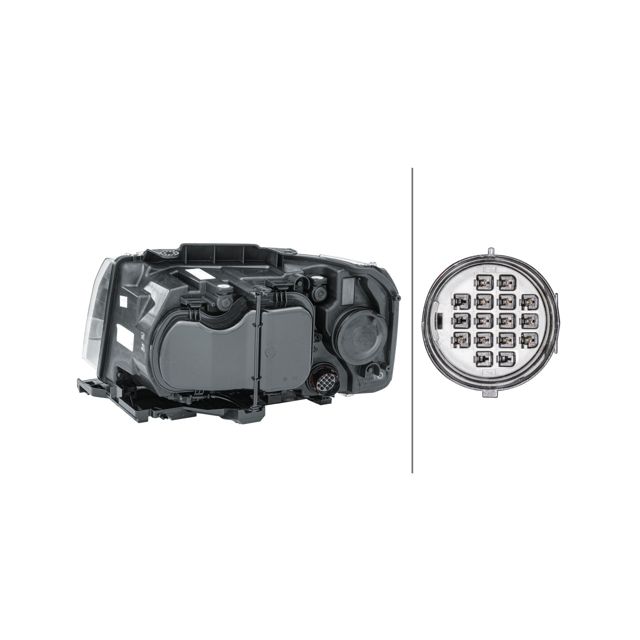 HELLA HALOGEN / LED Scheinwerfer LAND ROVER Freelander 2 (L359) ab 10.2012 rechts LR039786