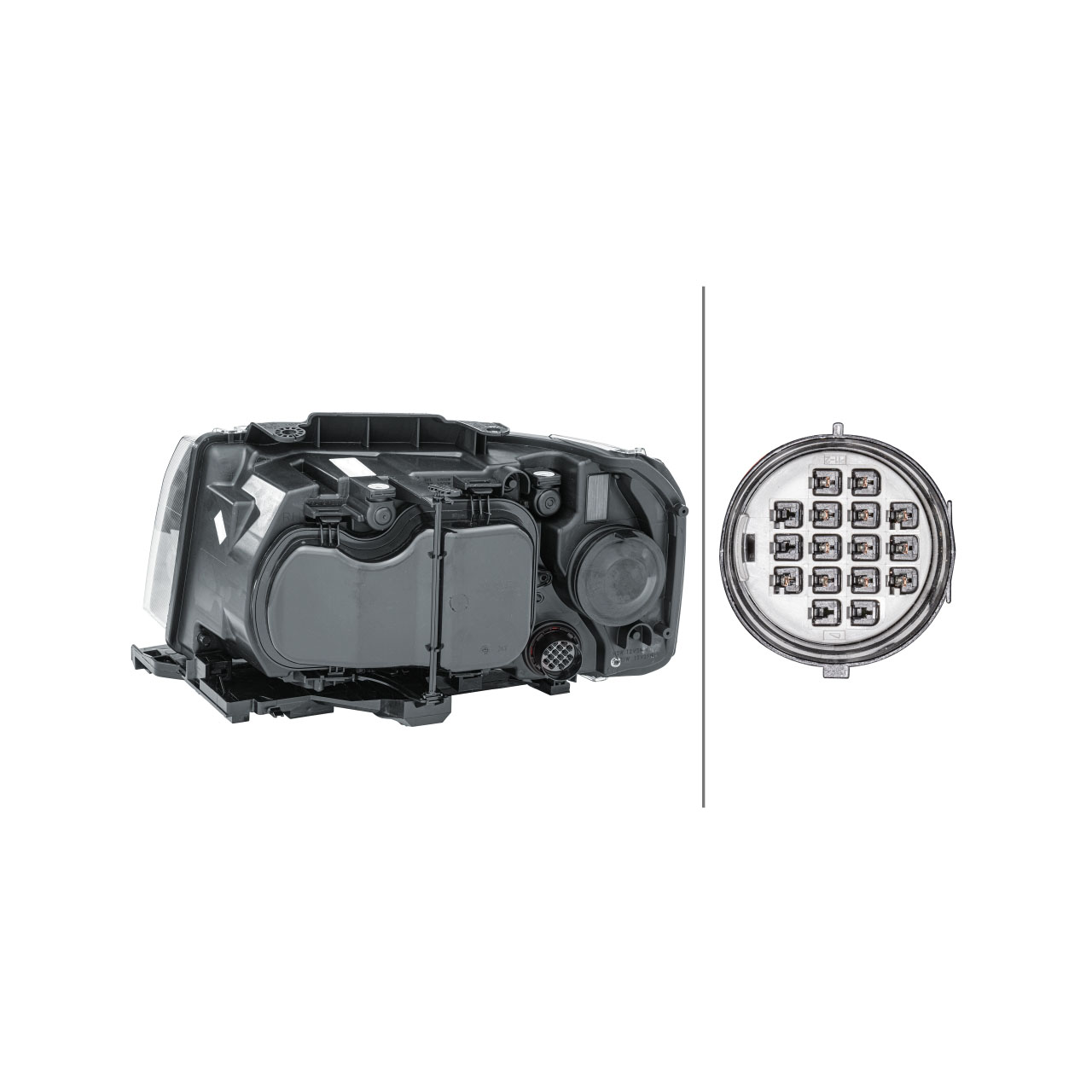 HELLA HALOGEN Scheinwerfer LAND ROVER Freelander 2 (L359) ab 10.2012 rechts LR039790