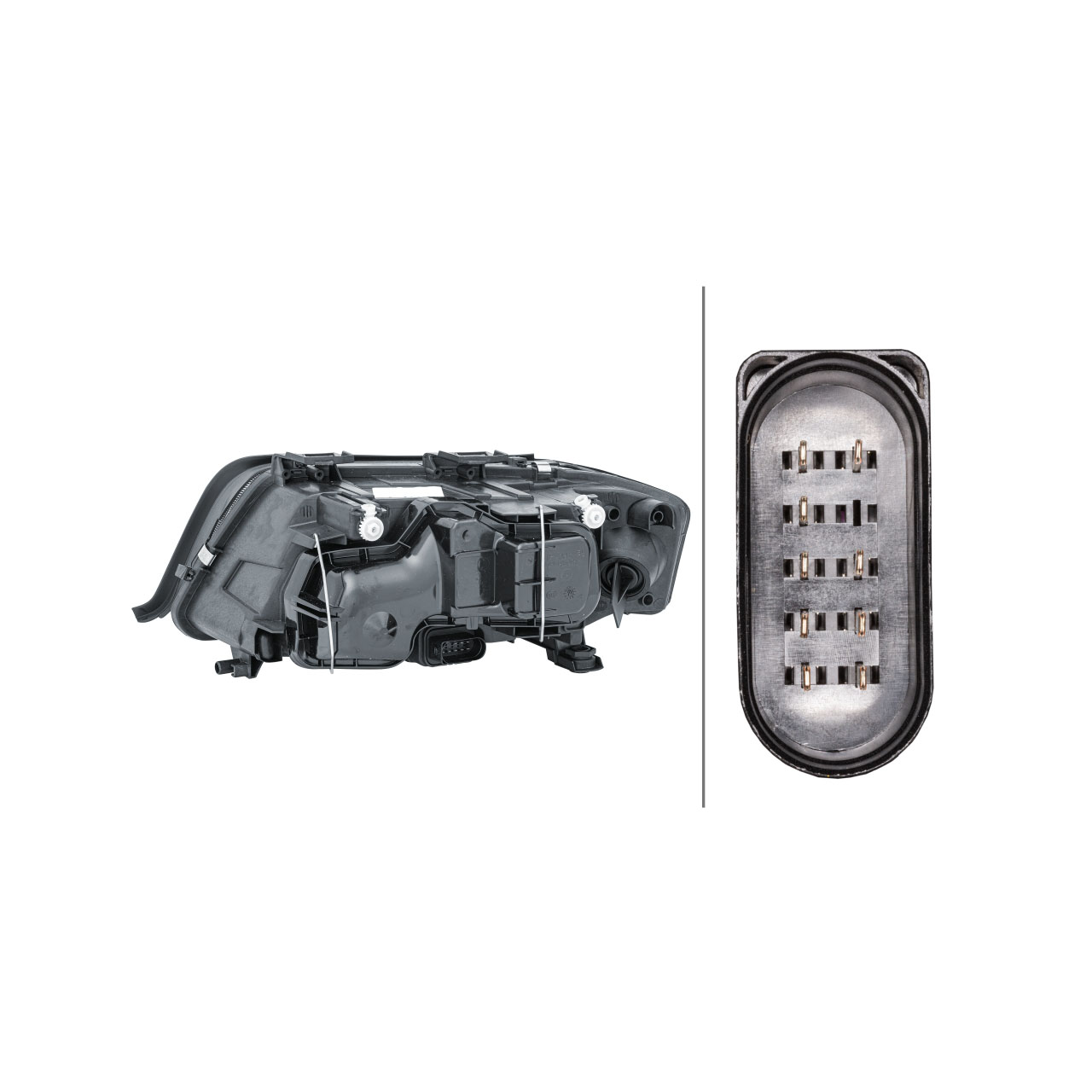 HELLA 1EL008472021 HALOGEN Scheinwerfer + Leuchtmittel AUDI A6 4B C5 ab 06.2001 rechts