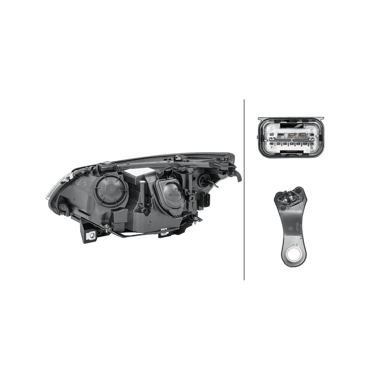 HELLA 1EL009449021 HALOGEN Scheinwerfer + Leuchtmittel BMW 5er E60 E61 ab 04.2007 rechts