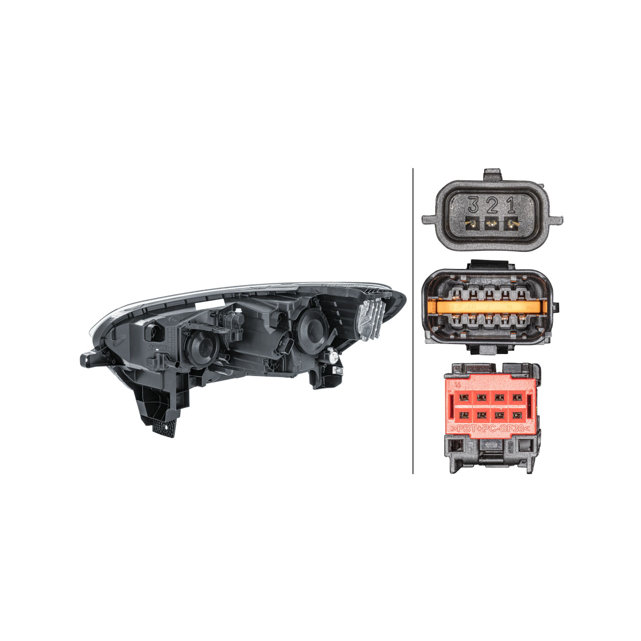 HELLA 1EL011770861 HALOGEN Scheinwerfer + Leuchtmittel RENAULT Kadjar HA HL rechts