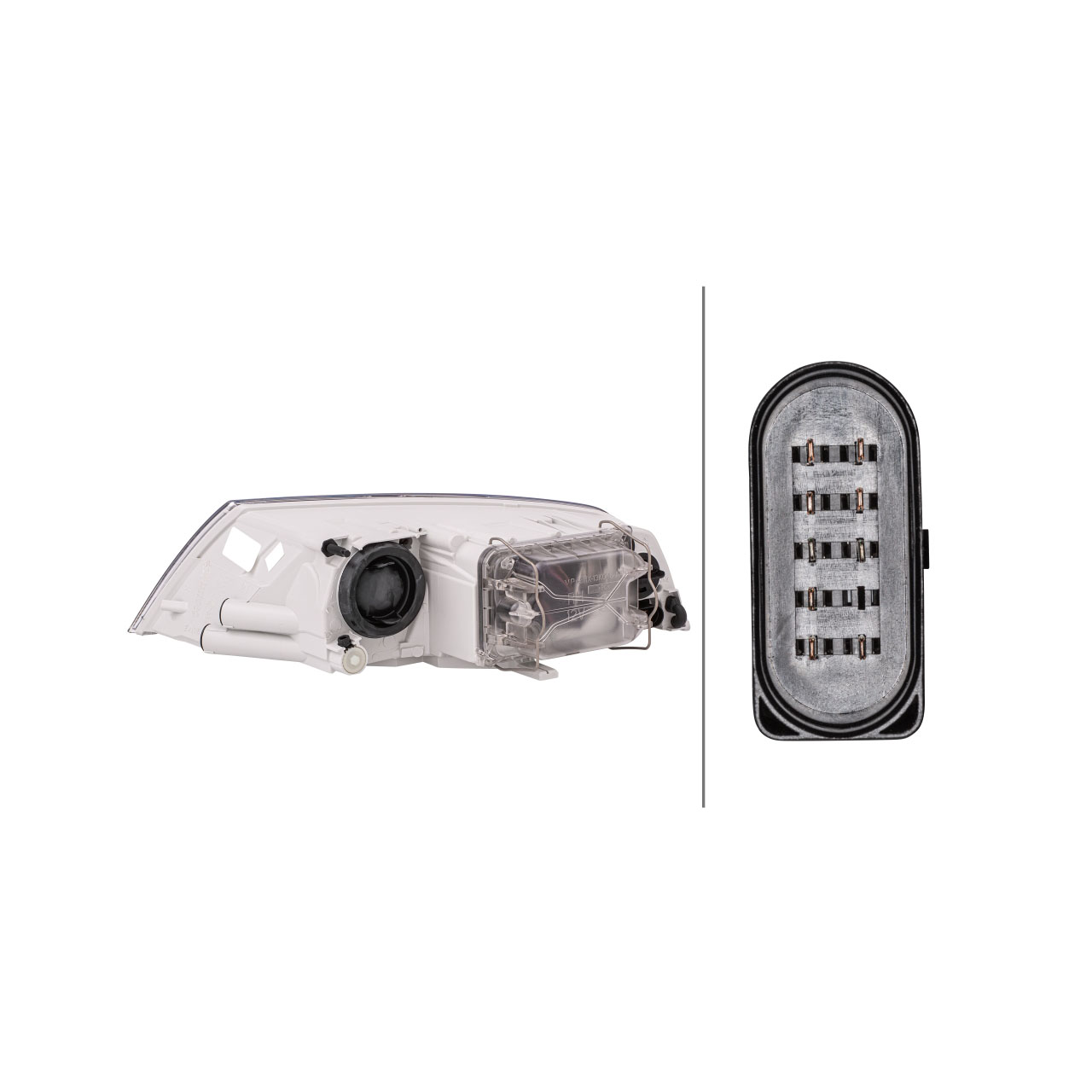 HELLA 1EL354027-021 HALOGEN Scheinwerfer SKODA Octavia 2 (1Z) PR-8JM bis 12.2008 rechts