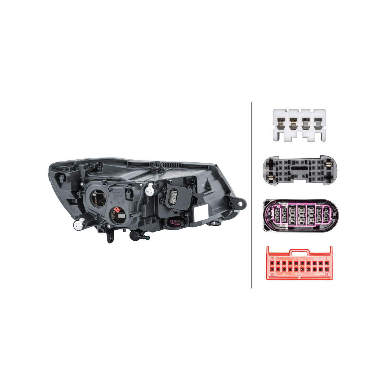 HELLA BI-XENON / LED Scheinwerfer SKODA Superb 2 (3T) ab 06.2013 links 3T1941017H