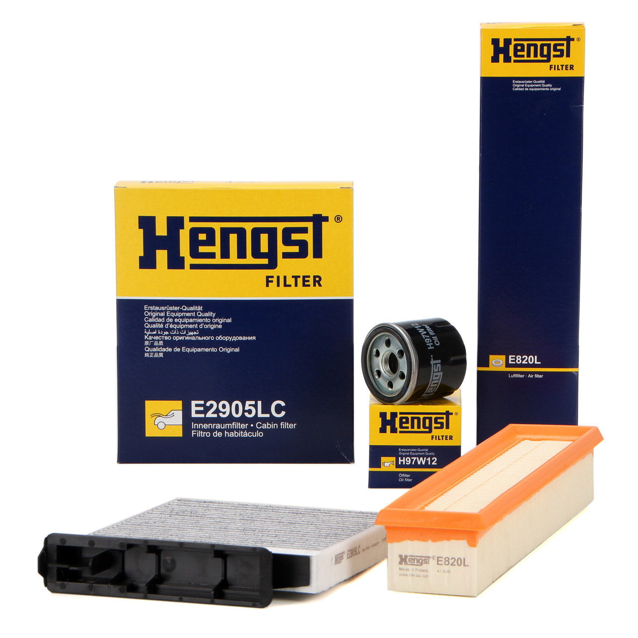 HENGST Filter-Set RENAULT Clio 2 3 Modus Twingo 2 1.2 16V 58-103 PS mit VALEO-System