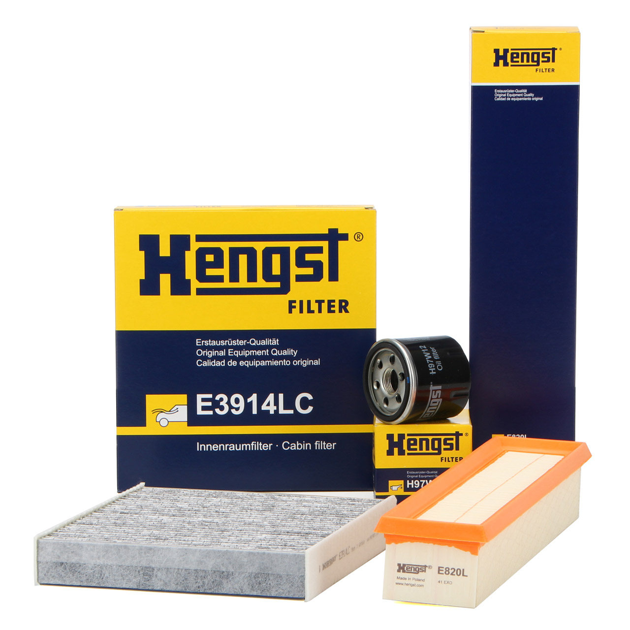 HENGST Filter-Set RENAULT Clio 4 DACIA Logan 2 Sandero 2 1.2 72-75 PS