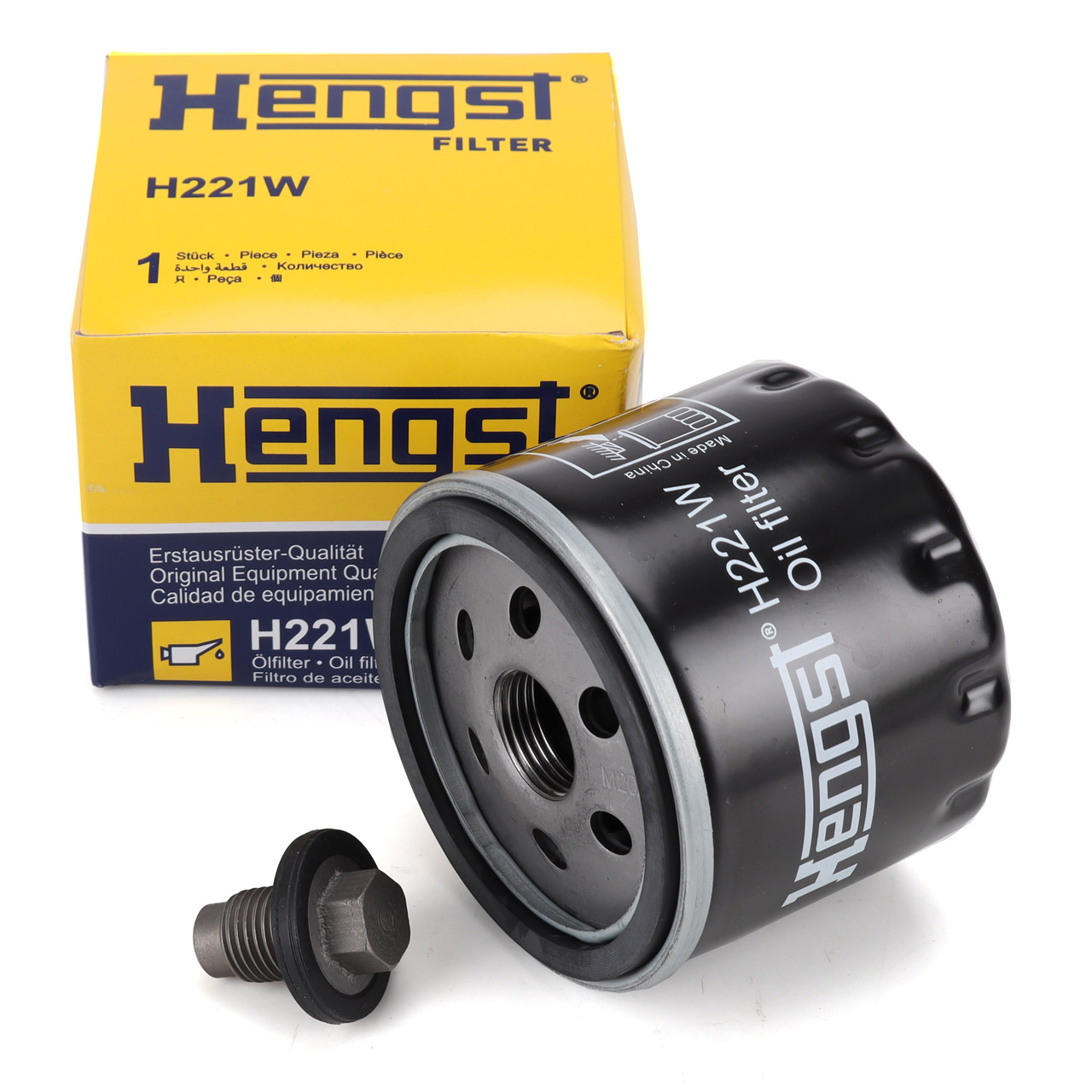 HENGST H221W Ölfilter + Schraube FIAT 500X 334 Tipo 356 357 JEEP Compass Renegade 1.0 1.3