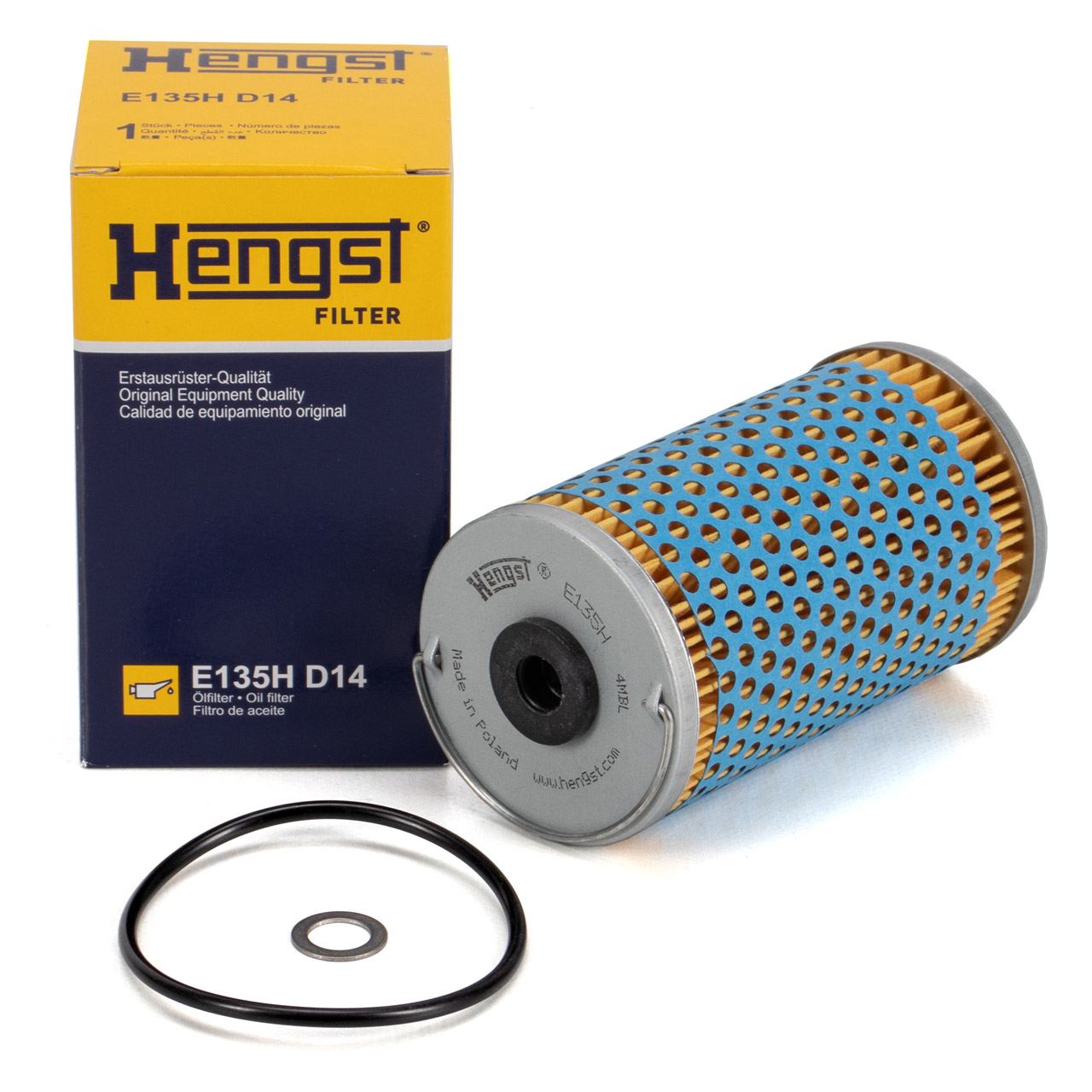 HENGST E135HD14 Ölfilter MERCEDES 190 W201 W123 W460/461/463 T1 T2 M102 0001802409