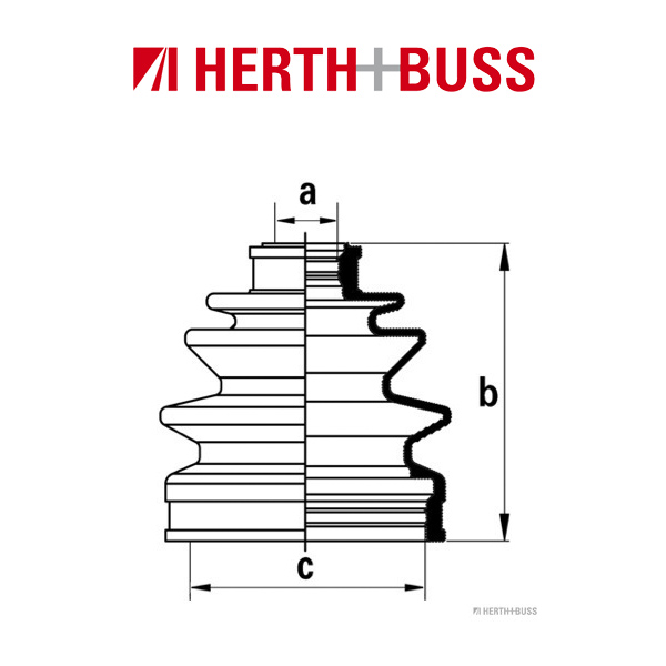 HERTH+BUSS JAKOPARTS Achsmanschetten Satz HYUNDAI Atos (MX) vorne RADSEITIG