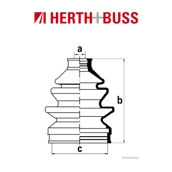 HERTH+BUSS JAKOPARTS Achsmanschetten Satz für HYUNDAI GETZ (TB) 1.3 vorne RADSE