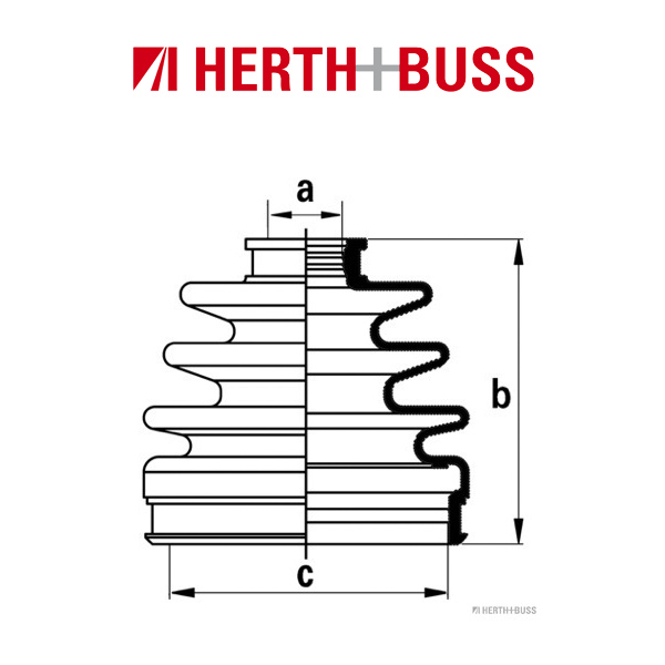 HERTH+BUSS JAKOPARTS Achsmanschetten Satz für HONDA CRX II HYUNDAI vorne RADSE