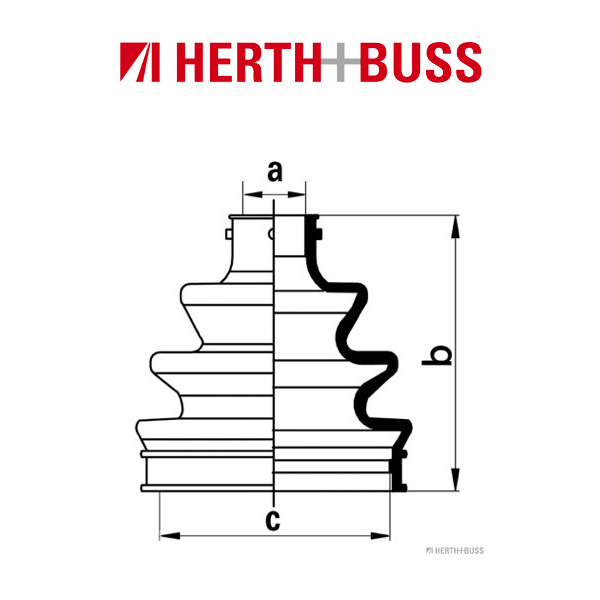 HERTH+BUSS JAKOPARTS Achsmanschetten Satz DAEWOO Nexia vorne RADSEITIG