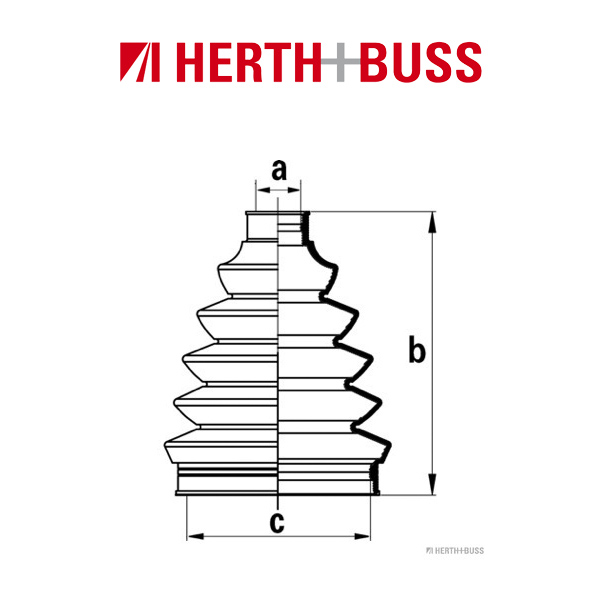 HERTH+BUSS JAKOPARTS Achsmanschetten Satz für NISSAN MICRA III (K12) vorne RADS
