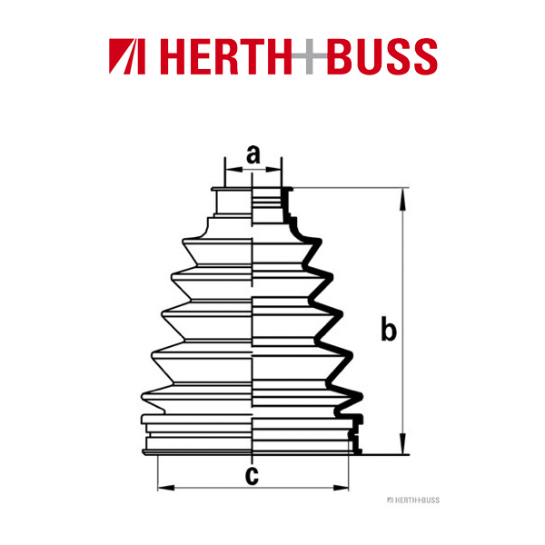 HERTH+BUSS JAKOPARTS Achsmanschetten Satz TOYOTA Corolla (_E12_) vorne RADSEITIG