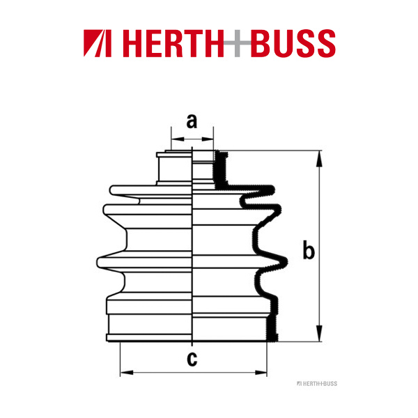 HERTH+BUSS JAKOPARTS Achsmanschetten Satz SUBARU Forester SF Impreza GF Justy 1 Legacy 2