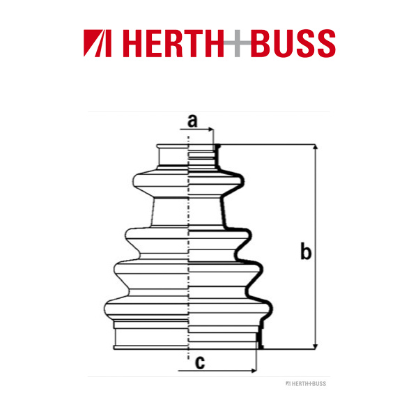 HERTH+BUSS JAKOPARTS Achsmanschetten Satz für MAZDA 121 III 1 .3 vorne RADSEITIG