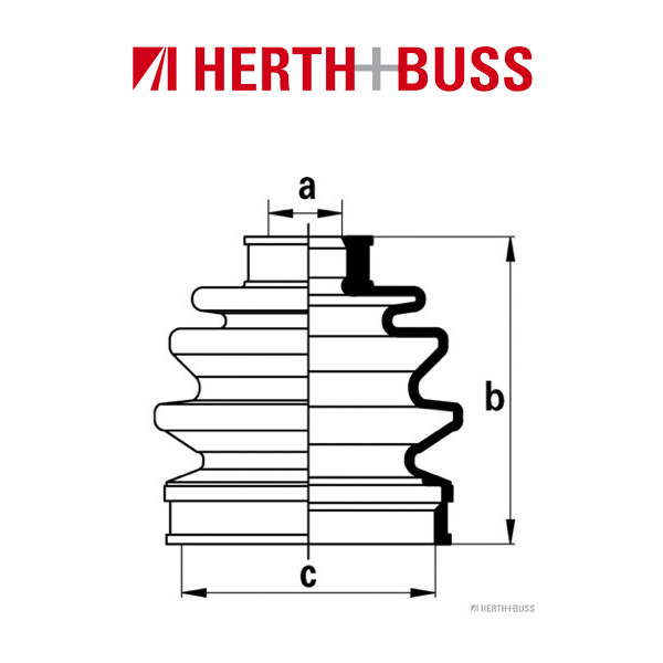 HERTH+BUSS JAKOPARTS Achsmanschettensatz für HONDA CIVIC III CRX I vorne links