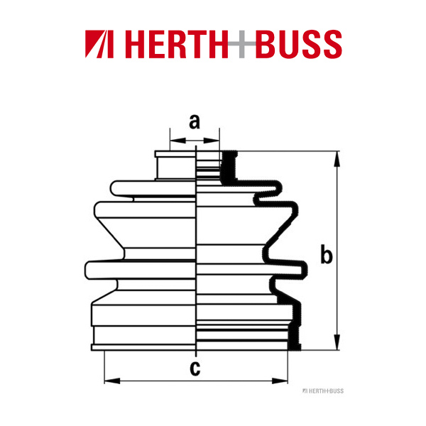 HERTH+BUSS JAKOPARTS Achsmanschetten Satz für HONDA ACCORD IV +COUPE vorne RADS