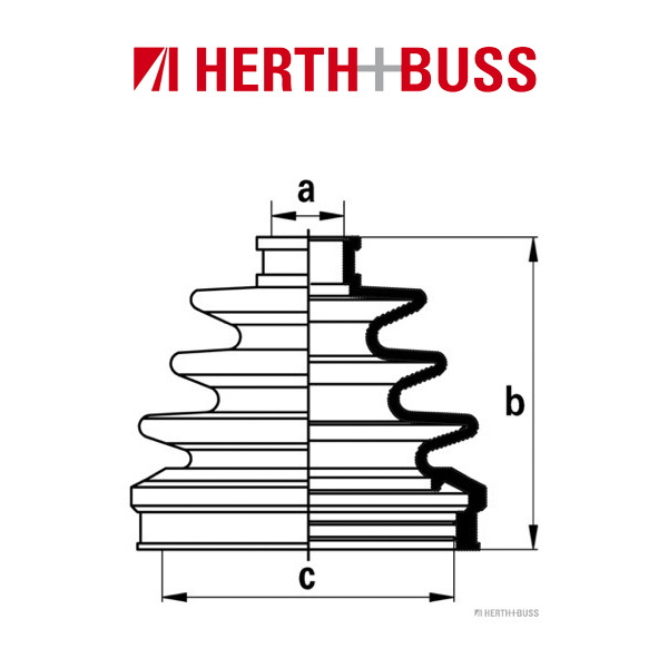 HERTH+BUSS JAKOPARTS Achsmanschetten Satz HONDA Accord Prelude Shuttle vorne