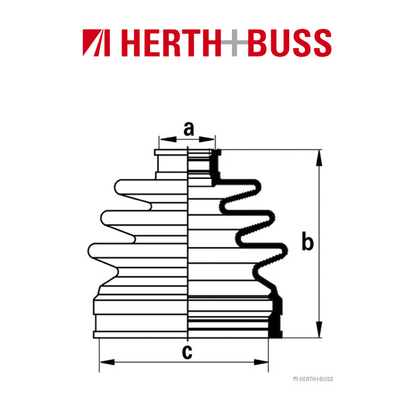 HERTH+BUSS JAKOPARTS Achsmanschetten Satz für HONDA CIVIC VI vorne RADSEITIG