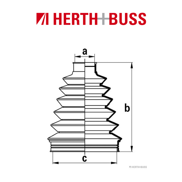 HERTH+BUSS JAKOPARTS Achsmanschetten Satz für HONDA MITSUBISHI vorne RADSEITIG